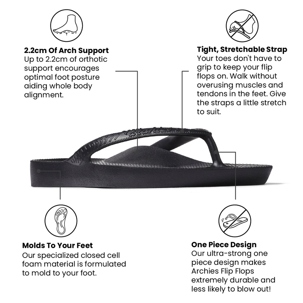 Archies Arch Support Flip Flops