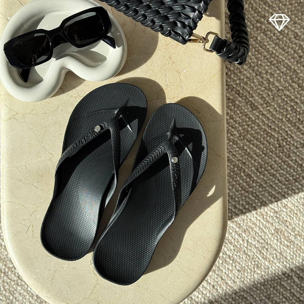 Archies Arch Support Crystal Flip Flops