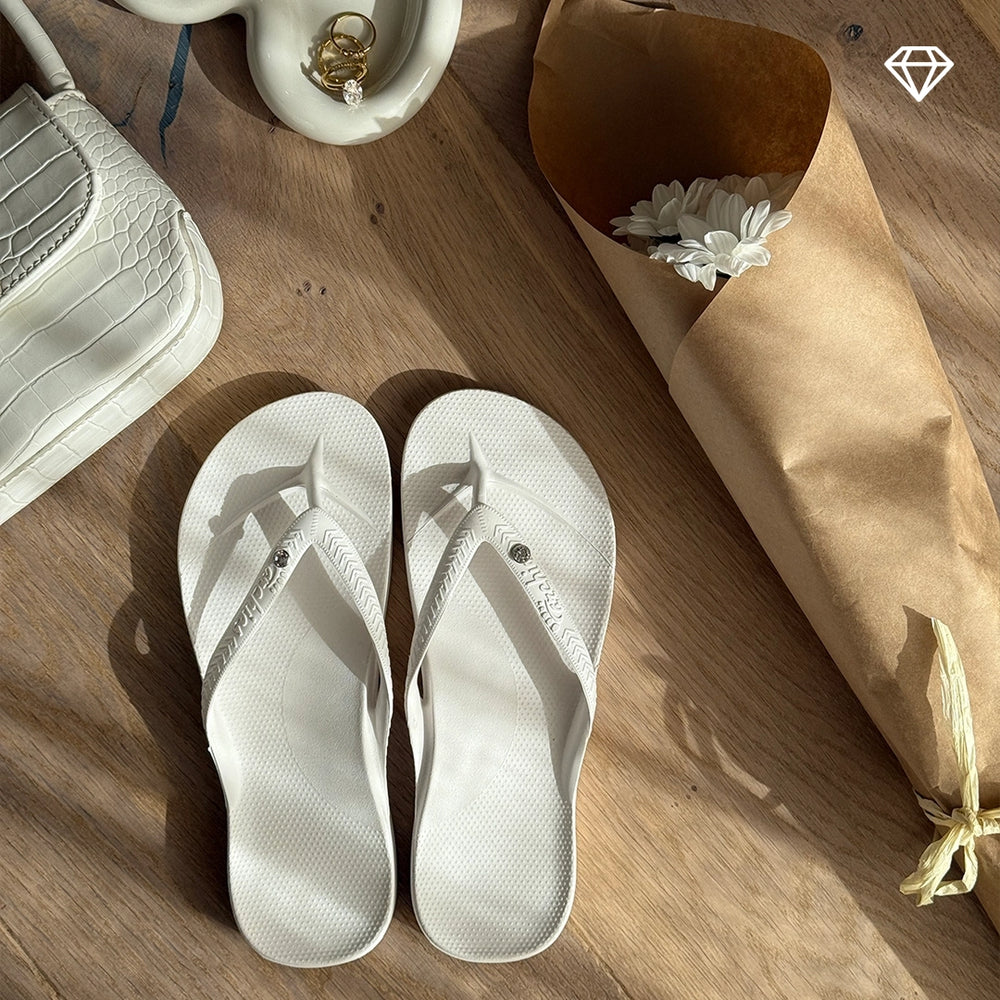 Archies Arch Support Crystal Flip Flops